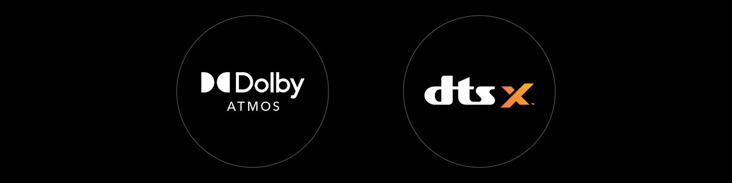 Dolby Atmos icon and DTS:X icon.