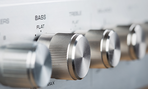 Image of bass dials that help make richer sounds