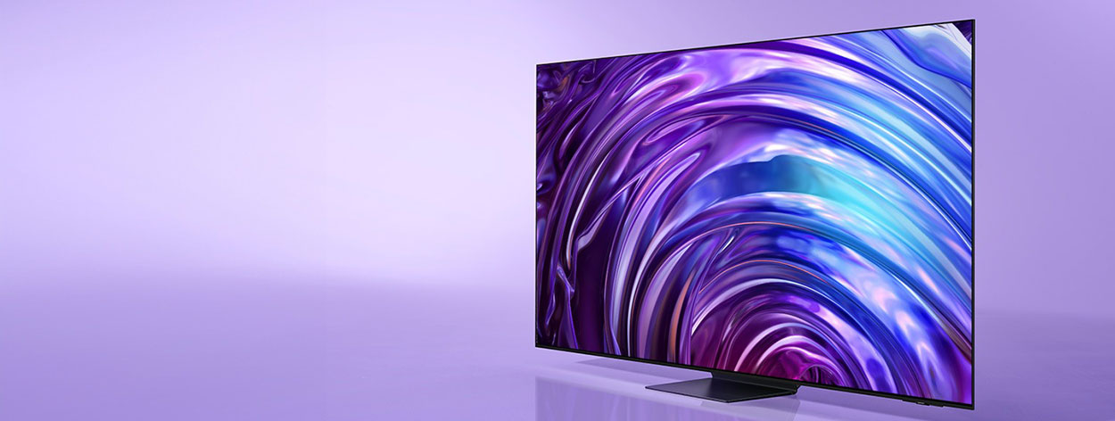 S95D with a vivid and detailed purple design displayed.