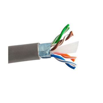 Picture of SCP CAT 550 MHZ, 23 AWG SOLID BARE COPPER, 4PR, F/UTP, (C)UL FT4, PVC JKT- GRAY - 1000 FT SPOOL