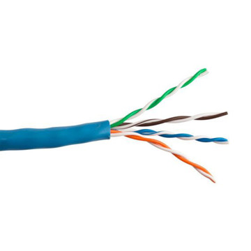 Picture of SCP CAT5E - 350MHZ, 24 AWG SOLID COPPER, 4PR UTP,(C)UL FT4, IN/OUTDOOR PVC JKT - BLUE - 1000 FT BOX