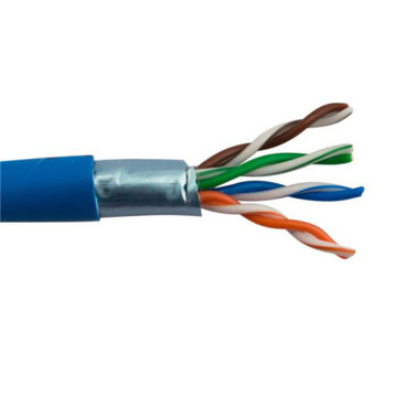 Picture of SCP CAT5E 350 MHZ, 24 AWG SOLID BARE COPPER, 4PR, F/UTP, (C)UL FT4, PVC JKT- BLUE - 1000FT