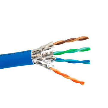 Picture of SCP CAT6A 600MHZ, 23AWG SOLID BARE COPPER, 4PR U/FTP, 10GBASE-T, (C)UL FT4, PVC JKT, 1000 FT SPOOL