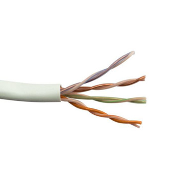Picture of SCP CAT5E 350 MHZ, 24 AWG SOLID BARE COPPER, 4PR, (C)UL FT6 - WHITE- 1000 FT BOX