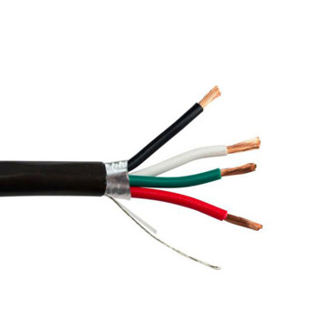 Picture of SCP SHIELDED DIRECT BURIAL CABLE- 4C/18 AWG 16 STRAND BC, PVC, AL FOIL, DRAIN, WBT- BLACK- 1000 FT