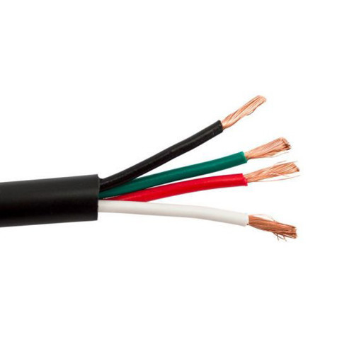 Picture of SCP 4 CONDUCTOR, 14AWG, 105 STRAND, OFC, SPK CABLE , (C)UL, FT4, HD UV PVC JKT - BLACK - 500FT REEL