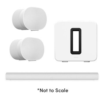 Picture of SONOS - ULTIMATE IMMERSIVE SET WITH ARC, (1) ARC (1) SUB G3 (2) ERA 300 (WHITE)