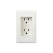 Picture of WATTBOX - RECESSED DUPLEX RECEPTACLE WITH WALL PLATE AND SINGLE GANG BOX (WHITE)