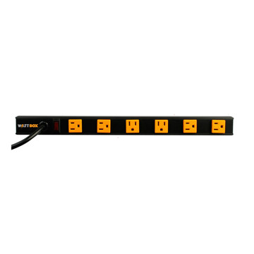 Picture of WATTBOX - VERTICAL MOUNT POWER STRIP - 6 OUTLET (BLACK)