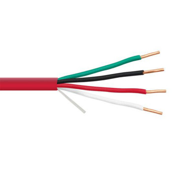 Picture of SCP 4C/22 AWG SOLID BC, FPLR, UL FIRE ALARM CABLE - RED JKT- 1000 FT BOX