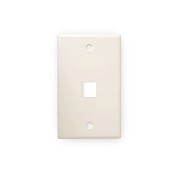 Picture of WIREPATH - 1-PORT KEYSTONE WALL PLATE - LIGHT ALMOND