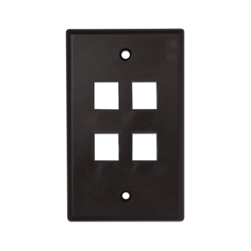 Picture of WIREPATH - 4-PORT KEYSTONE WALL PLATE (BROWN)