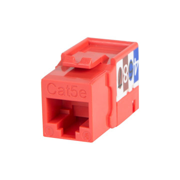 Picture of WIREPATH - CAT 5E UTP KEYSTONE JACK 90 DEGREE WITH IDC CAP (RED)
