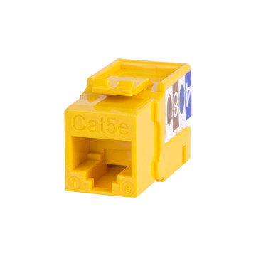 Picture of WIREPATH - CAT 5E UTP KEYSTONE JACK 90 DEGREE WITH IDC CAP (YELLOW)