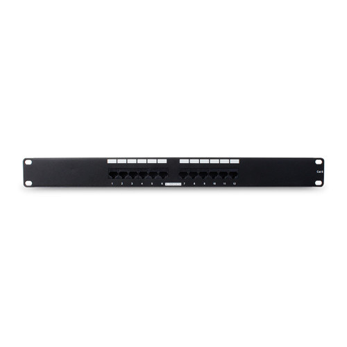 Picture of WIREPATH - RACK MOUNT 12-PORT RJ-45 CAT 6 PATCH PANEL (BLACK)