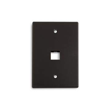Picture of WIREPATH - 1-PORT MIDI WALL PLATE - BLACK