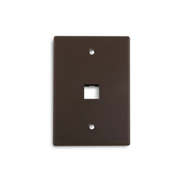 Picture of WIREPATH - 1-PORT MIDI WALL PLATE - BROWN