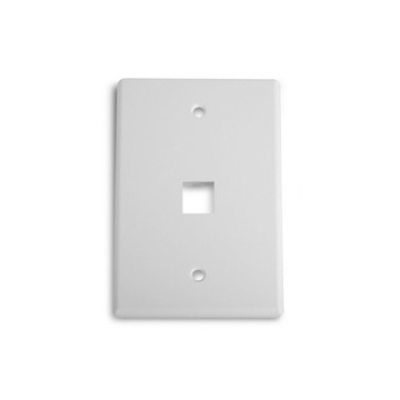 Picture of WIREPATH - 1-PORT MIDI WALL PLATE - WHITE