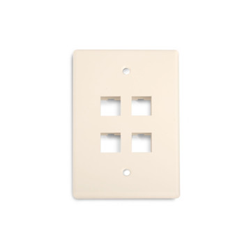 Picture of WIREPATH - 4-PORT MIDI WALL PLATE - LIGHT ALMOND