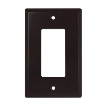 Picture of WIREPATH - MIDI DECORATIVE SINGLE GANG WALL PLATE - BROWN