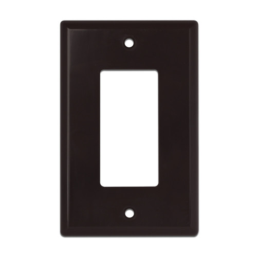 Picture of WIREPATH - MIDI DECORATIVE SINGLE GANG WALL PLATE - BROWN