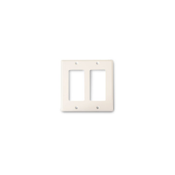 Picture of WIREPATH - MIDI DECORATIVE DOUBLE GANG WALL PLATE - LIGHT ALMOND