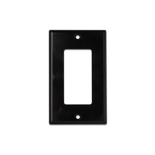 Picture of WIREPATH - DECORATIVE SINGLE GANG WALL PLATE (BLACK)