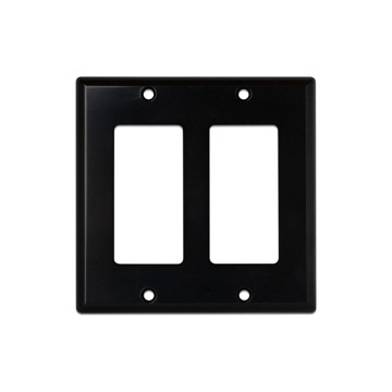 Picture of WIREPATH - DECORATIVE DOUBLE GANG WALL PLATE (BLACK)