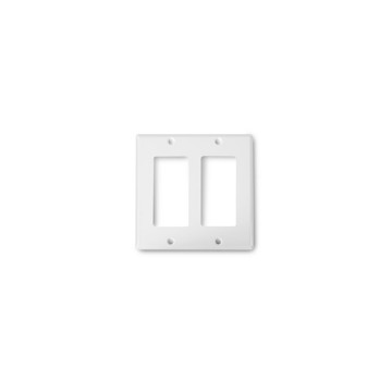 Picture of WIREPATH - DECORATIVE DOUBLE GANG WALL PLATE - WHITE