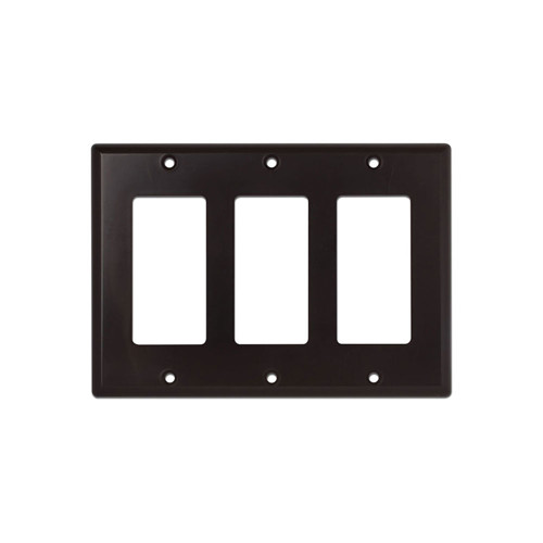 Picture of WIREPATH - DECORATIVE TRIPLE GANG WALL PLATE - BROWN