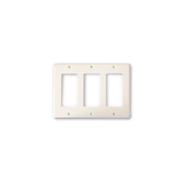 Picture of WIREPATH - DECORATIVE TRIPLE GANG WALL PLATE - LIGHT ALMOND