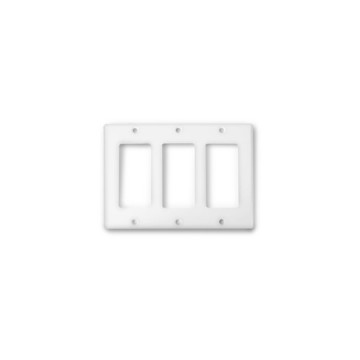 Picture of WIREPATH - DECORATIVE TRIPLE GANG WALL PLATE - WHITE