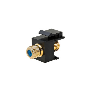 Picture of WIREPATH - GOLD- PLATED 3 GHZ BANDWIDTH F- CONNECTOR KEYSTONE INSERT (BLACK)